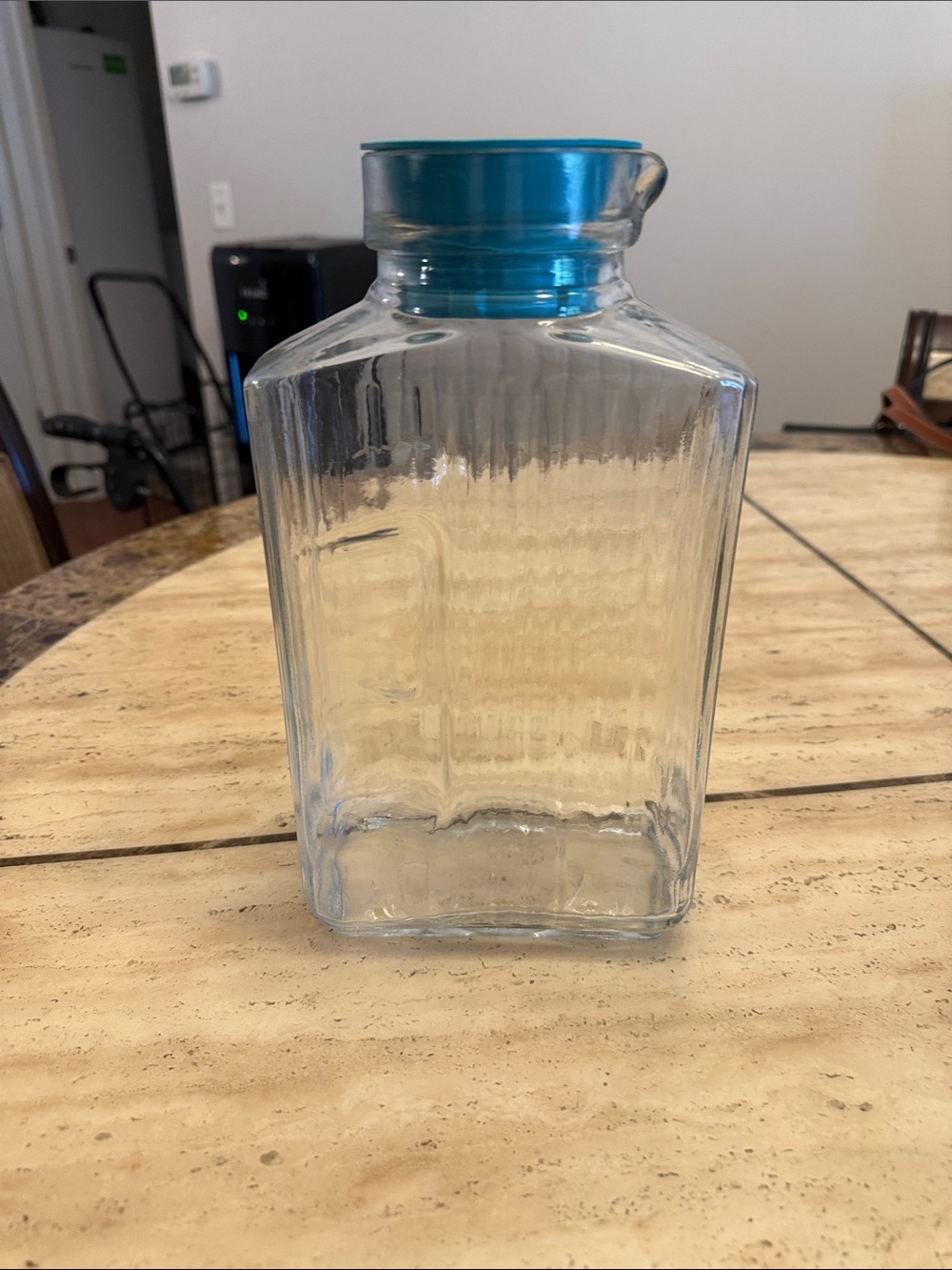 Anchor Hocking ribbed glass refrigerator pitcher